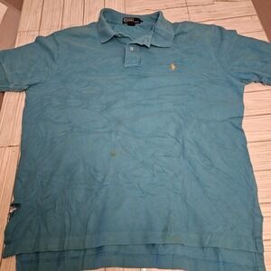 Polo Ralph Lauren‎ Shirt Mens Large  Teal Short Sleeve